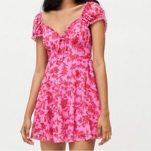 Urban outfitters Audrey babydoll floral Printed Mini Dress small